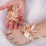 Bridal Wedding Hairband Pearl Corsage Wrist flower for Women