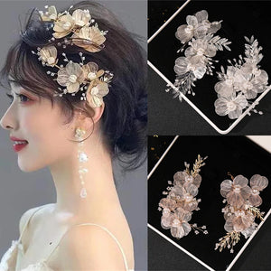 Bridal Wedding Headband Tiara Pearl Hairpin Hair Clip for Women Bride