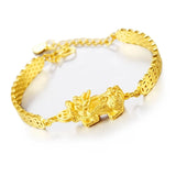 18K Copper Plated Pixiu Adjustable Bracelet Women Charm Bangle Dubai