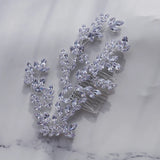 Zircon Hair Comb Silver Wedding Prom Crown