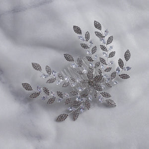Zircon Hair Comb Silver Wedding Prom Crown