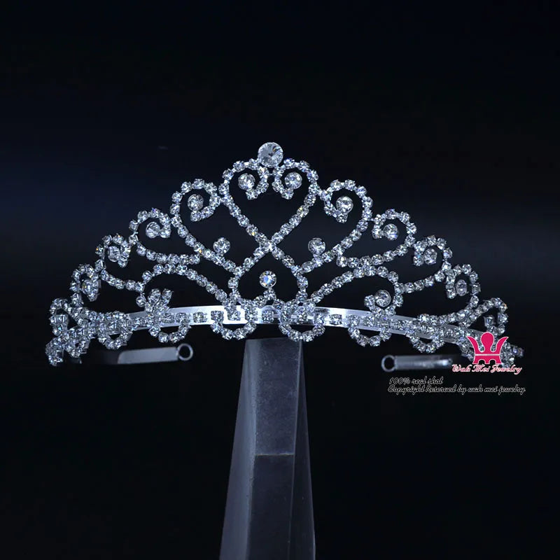 Double Heart Rhinestone Crystal Headband