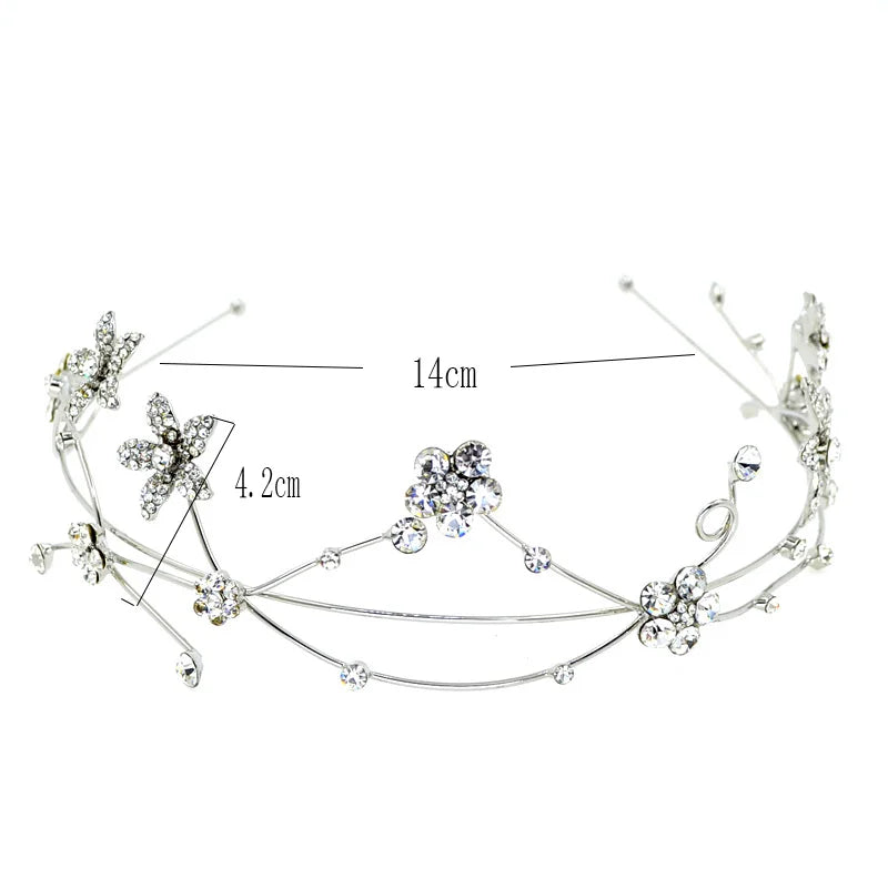 Alloy Bridal Headband with Hair Accessories