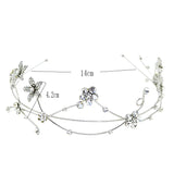 Alloy Bridal Headband with Hair Accessories