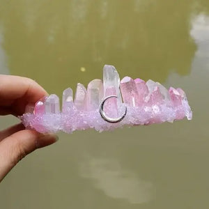 Crystal Crown Natural Quartz Raw Crystal Headband Wiccan Hair Accessories