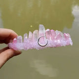 Crystal Crown Natural Quartz Raw Crystal Headband Wiccan Hair Accessories