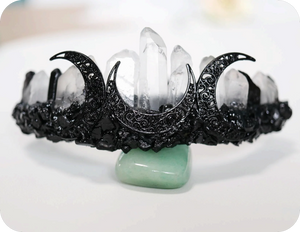 Crystal Crown Natural Quartz Raw Crystal Headband Wiccan Hair Accessories