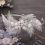 Bridal Wedding Crown Headdress Earring Set Retro Style