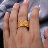 24K Dubai Bangles For Women African Ethiopian Bracelets With Ring