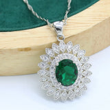 Bride 925 Silver Pendant Necklace Wedding Jewelry