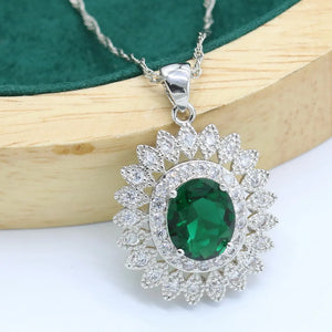 Bride 925 Silver Pendant Necklace Wedding Jewelry