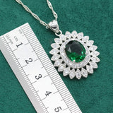 Bride 925 Silver Pendant Necklace Wedding Jewelry