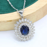 Bride 925 Silver Pendant Necklace Wedding Jewelry