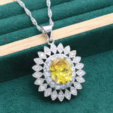 Bride 925 Silver Pendant Necklace Wedding Jewelry