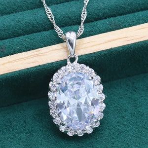 Bride 925 Silver Pendant Necklace Christmas Gift Wedding Jewelry