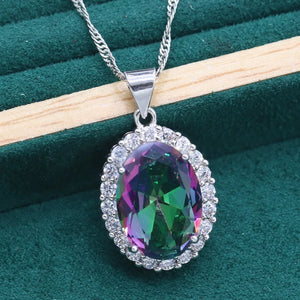 Bride 925 Silver Pendant Necklace Christmas Gift Wedding Jewelry