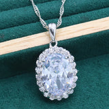 Bride 925 Silver Pendant Necklace Christmas Gift Wedding Jewelry