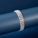 Bride Bracelet Arm Chain Jewelry Rhinestone Crystal Lady Flower Bracelet