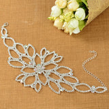 Bride Bracelet Arm Chain Jewelry Rhinestone Crystal Lady Flower Bracelet