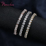CZ Crystal Bangle Silver Bracelet for Women