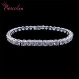 CZ Crystal Bangle Silver Bracelet for Women