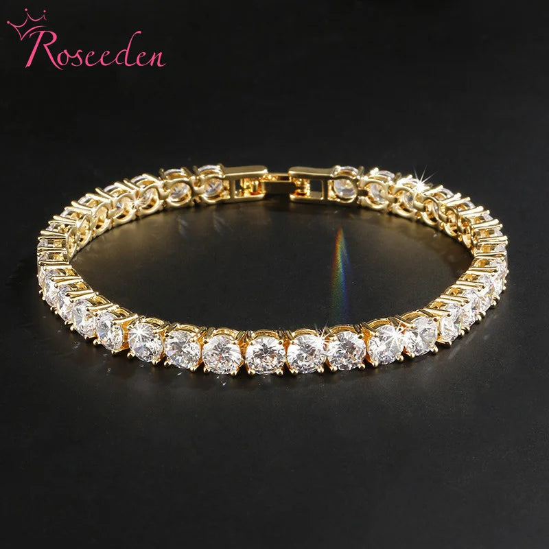 CZ Crystal Bangle Silver Bracelet for Women