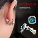 Top Crystal Clip Earrings Silver CZ Vintage Jewelry