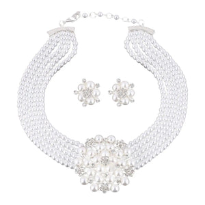 Bride Earrings Pendant Kit Women Chain for Engagement Anniversary