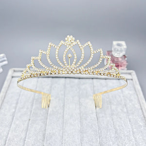 Rhinestone Wedding Tiara Headband for Little Girl Birthday