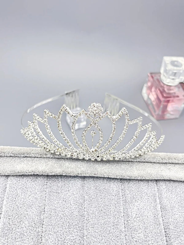 Rhinestone Wedding Tiara Headband for Little Girl Birthday