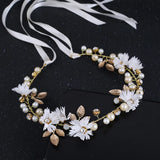 Bride Flower Crown Garland Headdress Hairband Weddings Hair Accessories