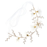 Bridal Flower Headband Tiara Ribbon Wedding Hair Jewelry