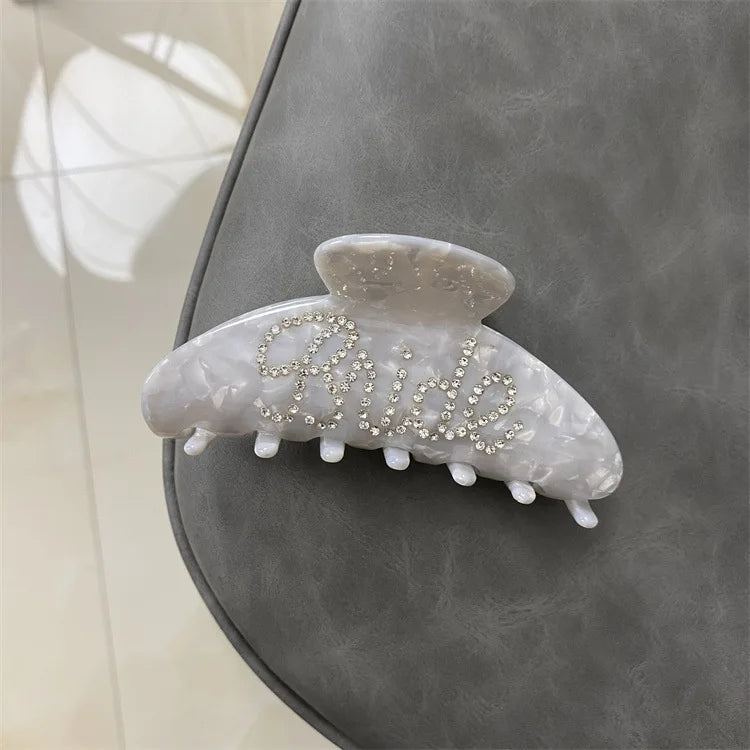 Bride Hair Claw Clip Acetate Hair Clips For Women