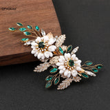 Bride Hair Clips Rhinestones Floral Hairpin Barrettes Bridesmaid Wedding Hair