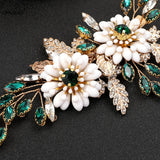 Bride Hair Clips Rhinestones Floral Hairpin Barrettes Bridesmaid Wedding Hair