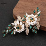 Bride Hair Clips Rhinestones Floral Hairpin Barrettes Bridesmaid Wedding Hair