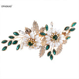 Bride Hair Clips Rhinestones Floral Hairpin Barrettes Bridesmaid Wedding Hair
