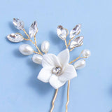 Bridal Pearl Hair Comb Crown for Women Girls Wedding Headpiece