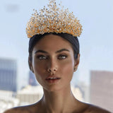 Rhinestone Wedding Headband Crown Queen Tiara Baroque Hair Accessories