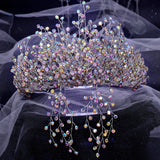 Rhinestone Wedding Headband Crown Queen Tiara Baroque Hair Accessories