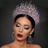 Rhinestone Wedding Headband Crown Queen Tiara Baroque Hair Accessories