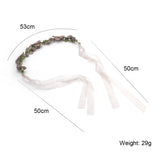 Bride Hair Wreath Flower Hairband Crown Wedding Garland Forehead Hair Band