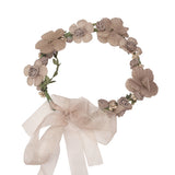 Bride Hair Wreath Flower Hairband Crown Wedding Garland Forehead Hair Band