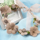 Bride Hair Wreath Flower Hairband Crown Wedding Garland Forehead Hair Band