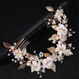 Floral Tiara Crown Princess Headpiece Wedding Headband