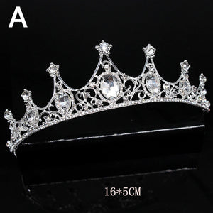 Bride Headdress Crystal Rhinestone Crown Tiaras Headband Wedding Hair Jewelry