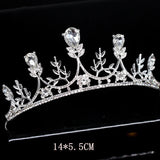 Bride Headdress Crystal Rhinestone Crown Tiaras Headband Wedding Hair Jewelry