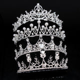 Bride Headdress Crystal Rhinestone Crown Tiaras Headband Wedding Hair Jewelry