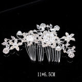 Bride Headdress Crystal Rhinestone Crown Tiaras Headband Wedding Hair Jewelry