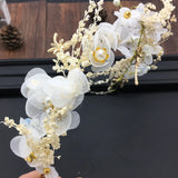 Bride Wedding Dress Headdress with Starry Sky Theme
